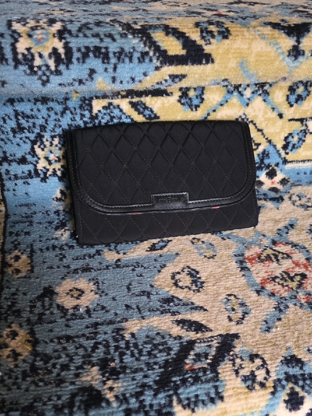 Vera Bradley Quilted Black Wallet Clutch
